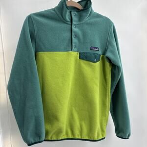 Patagonia Synchilla Snap T Fleece Pullover Women's Small Green